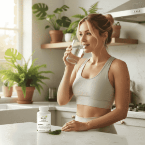 Flacon de ChloroCaps, la meilleure solution pour acheter de la chlorophylle bio au Maroc pour une détox.