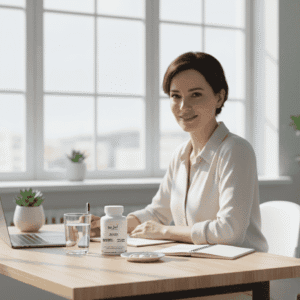 Flacon de Reine D'Or, le complément idéal pour acheter une gelée royale bio au Maroc et retrouver sa vitalité.