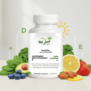 MultiVita - multivitamines bio Délicieux pour tonus quotidien - 30 Capsules