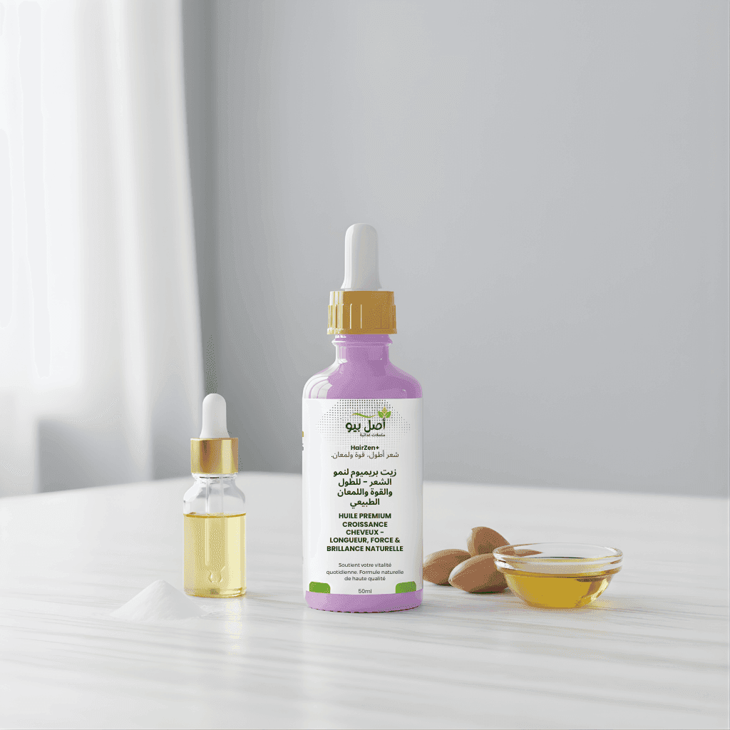 HairZen+ - Huile Premium Croissance Cheveux Brillant pour chevelure dense - 50ml
