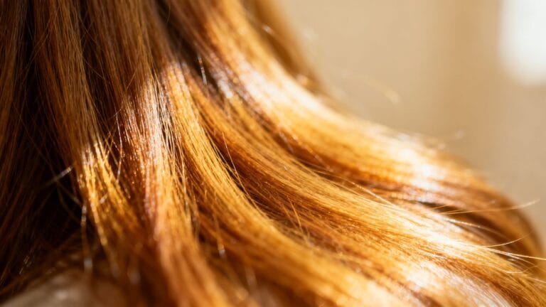 Cheveux sains et brillants, symbole de vitalité capillaire.